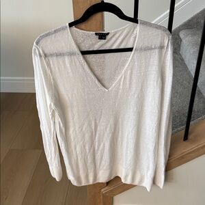 Theory Women's Cream Short Sleeve Top